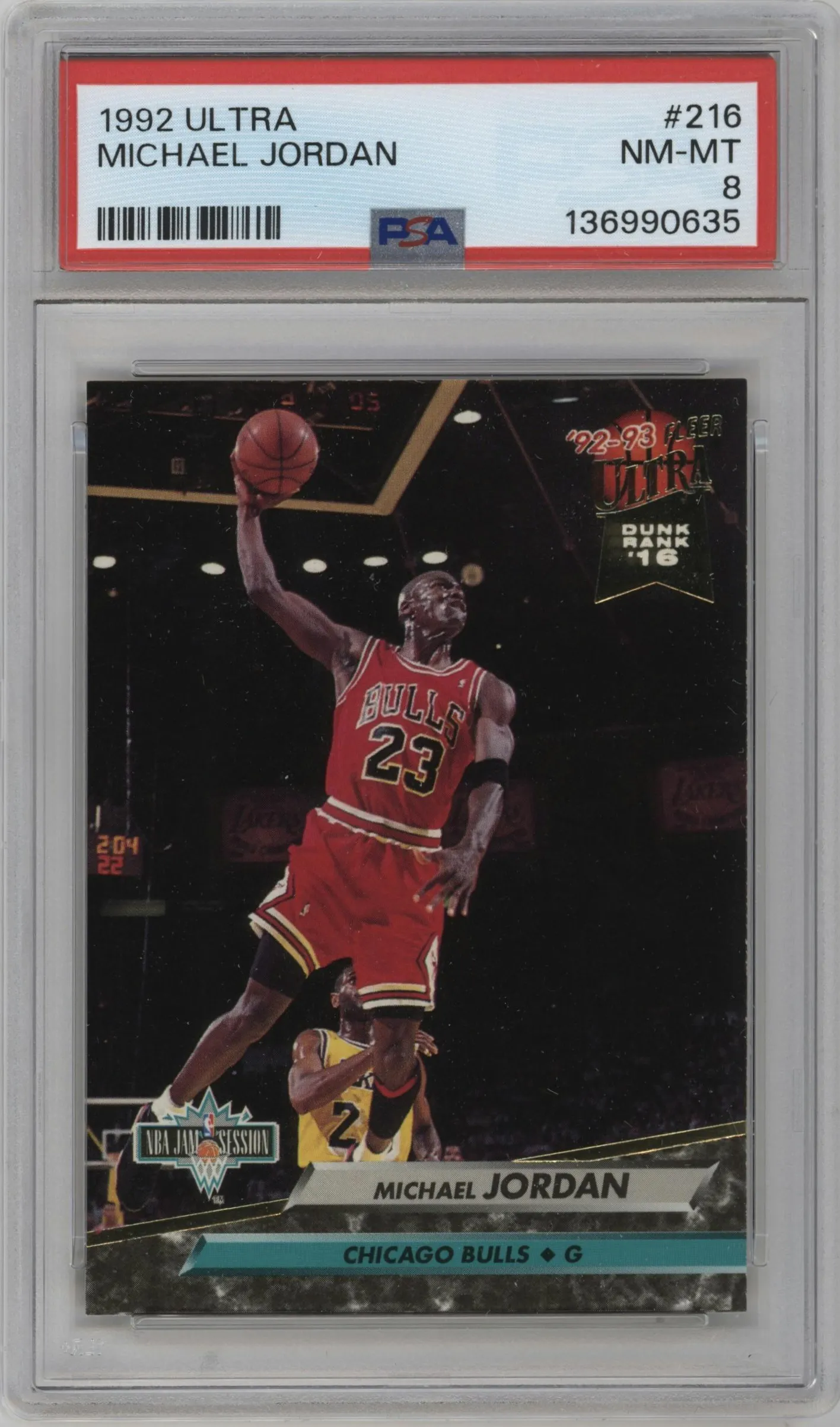 1992 Fleer Ultra Michael Jordan #216 PSA 8