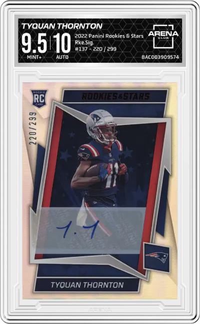 2022 Panini Rookies & Stars Rke.Sig. Tyquan Thornton ARENA CLUB 9.5