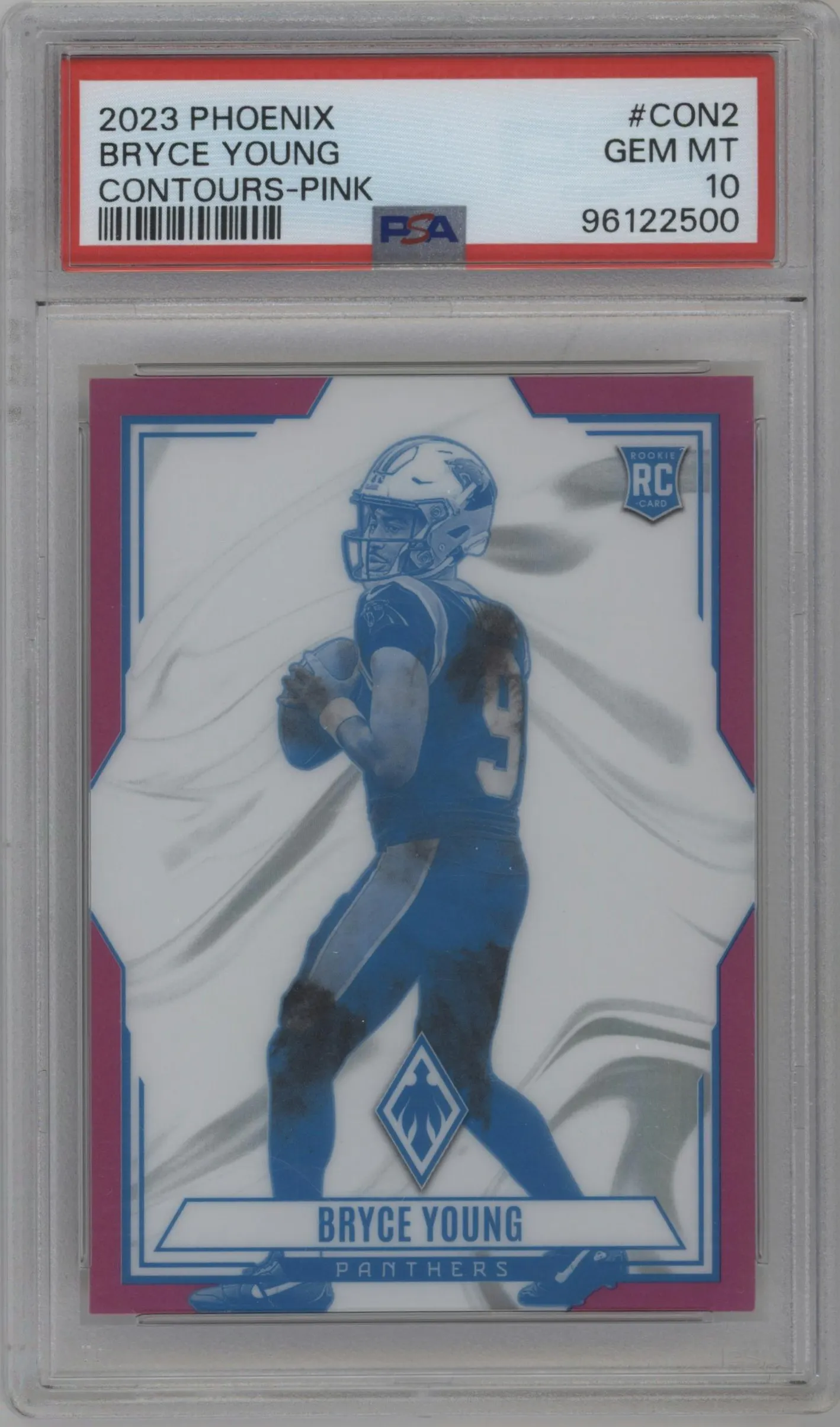 2023 Panini Phoenix Contours Bryce Young Pink #CON-2 PSA 10
