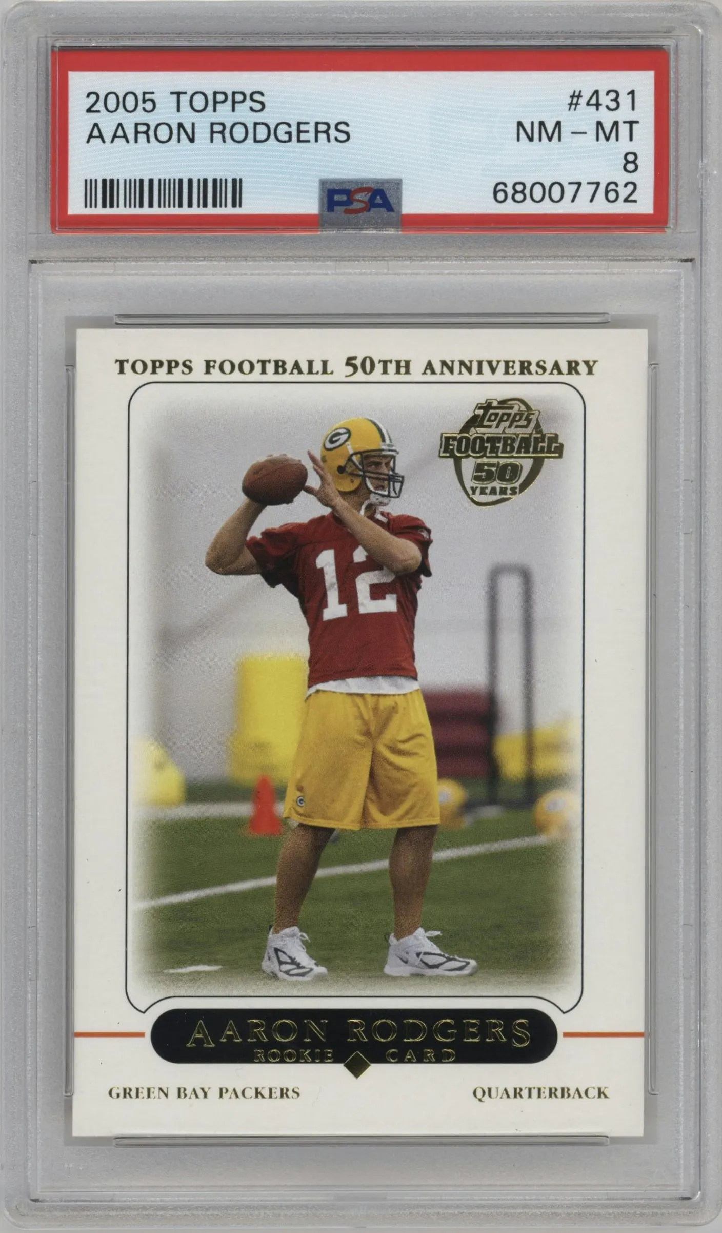 2005 Topps Aaron Rodgers #431 PSA 8