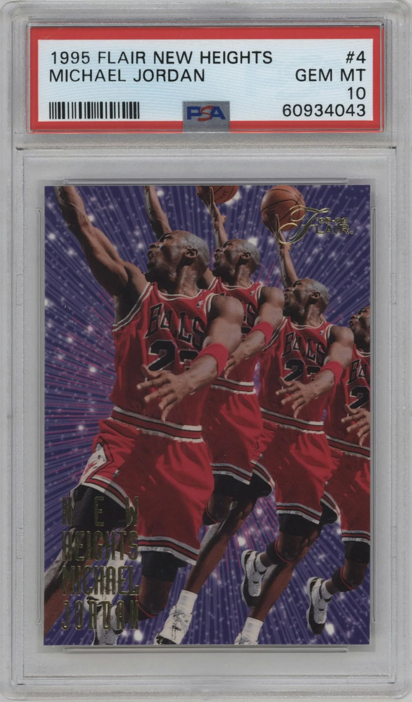 1995 Flair New Heights Michael Jordan #4 PSA 10