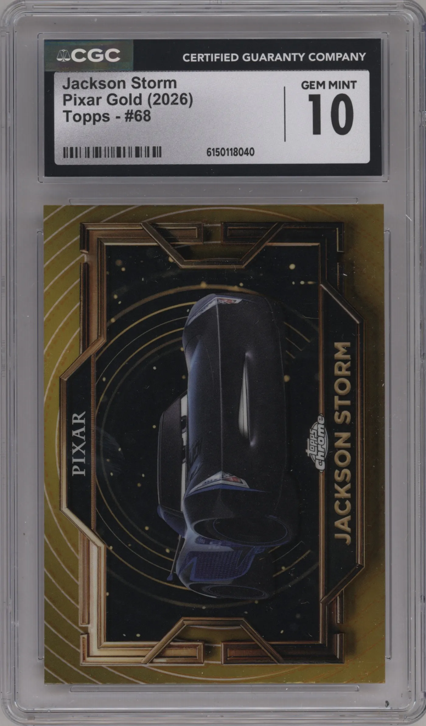 2025 Topps Pixar Gold Jackson Storm #68 CGC 10