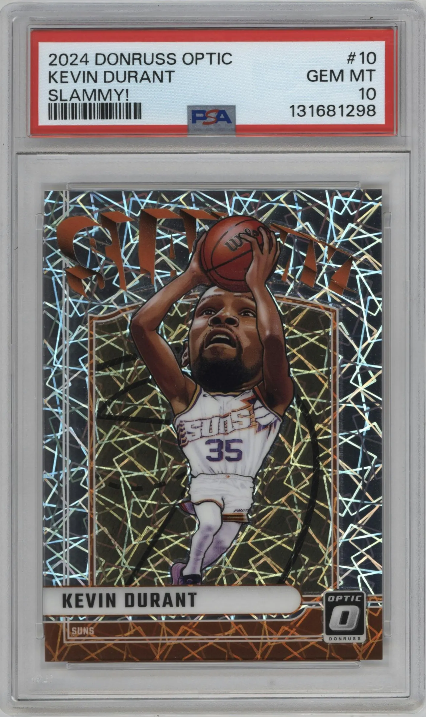 2024 Donruss Optic Slammy! Kevin Durant #10 PSA 10