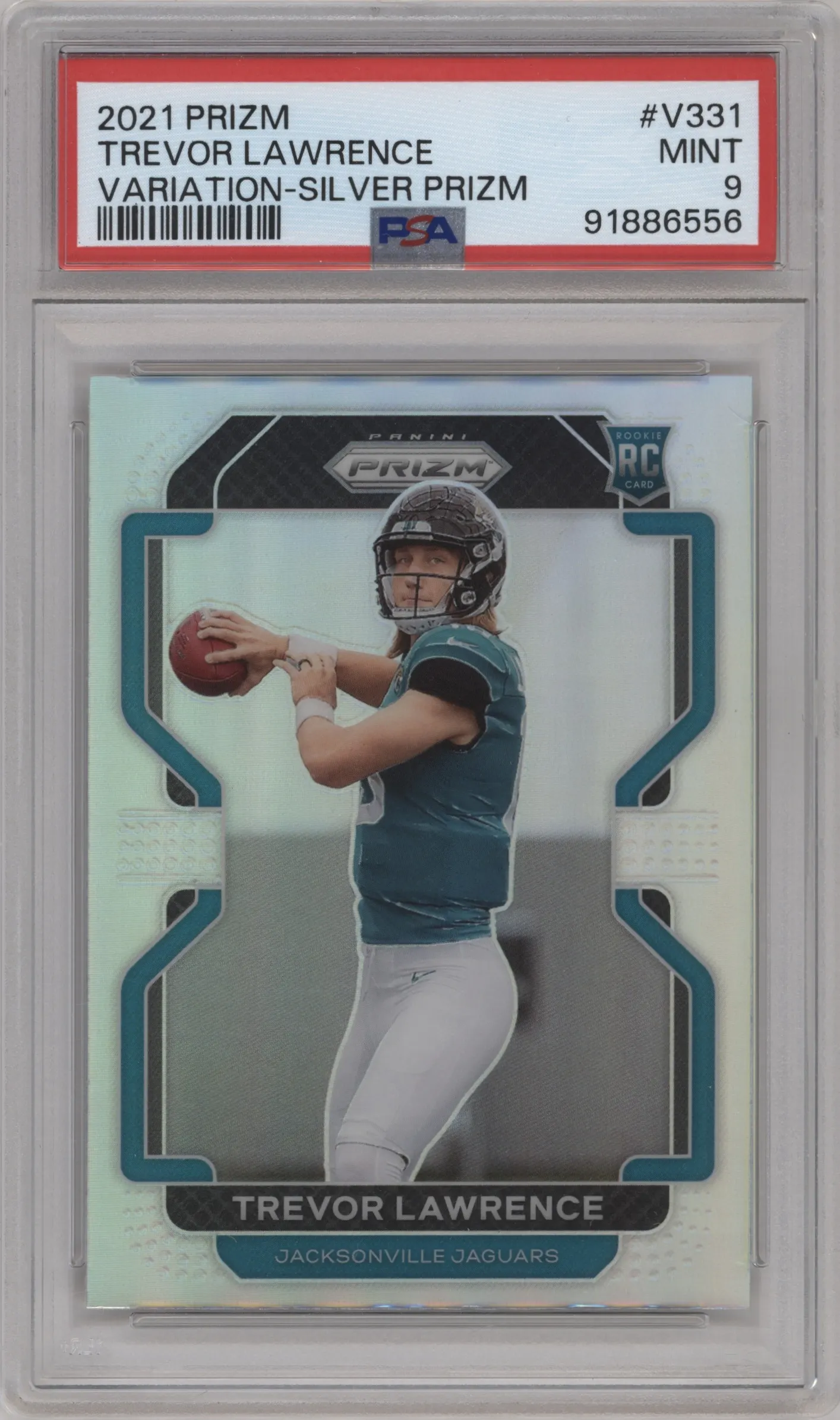2021 Panini Prizm Rke.Variation Trevor Lawrence #V-331 PSA 9