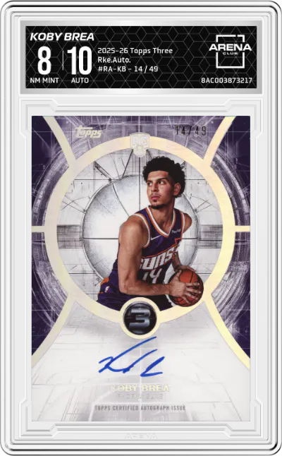 2025 Topps Three Rke.Auto. Koby Brea ARENA CLUB 8