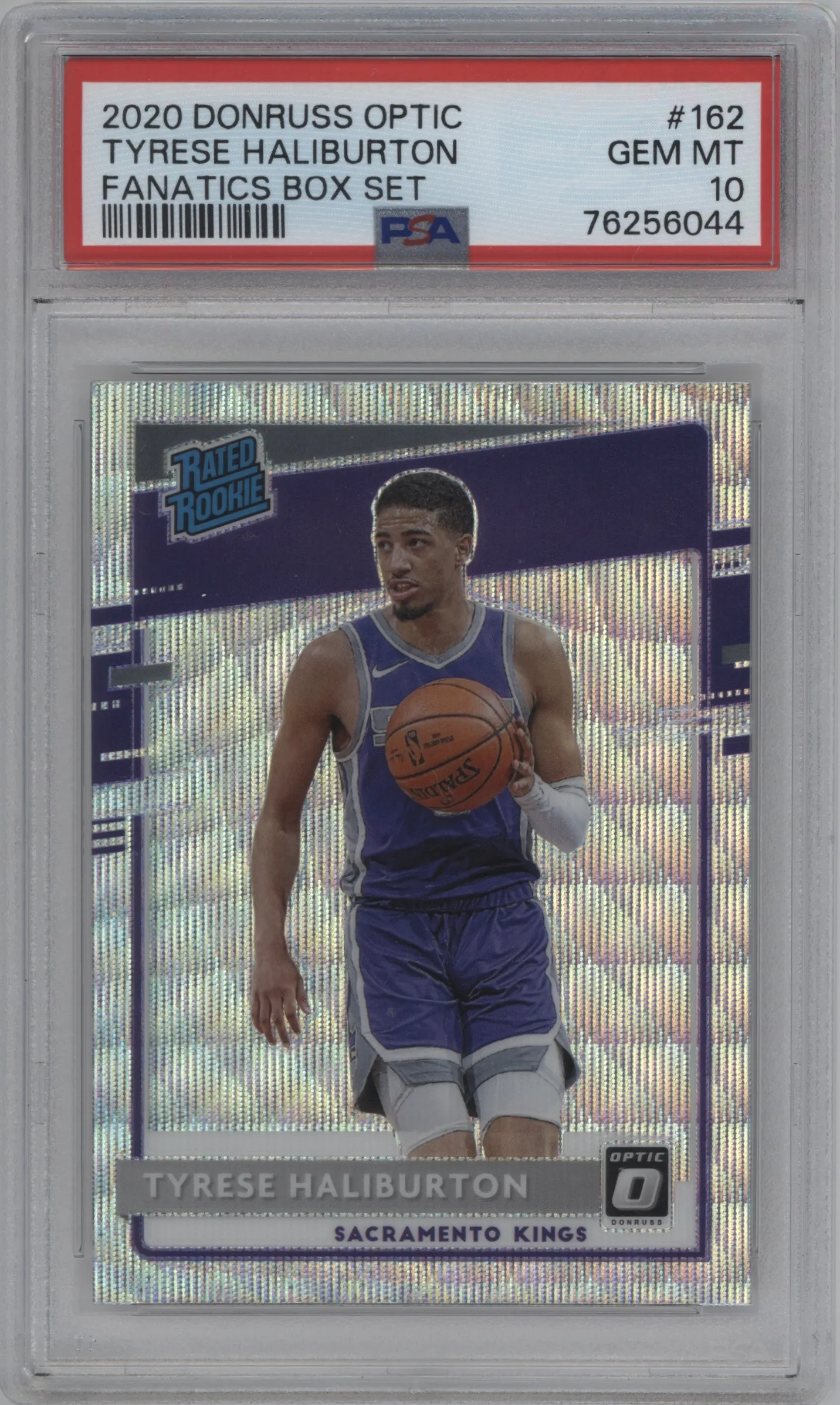 2020 Panini Donruss Optic Rated Rookie Tyrese Haliburton Fanatics Box Set #162 PSA 10