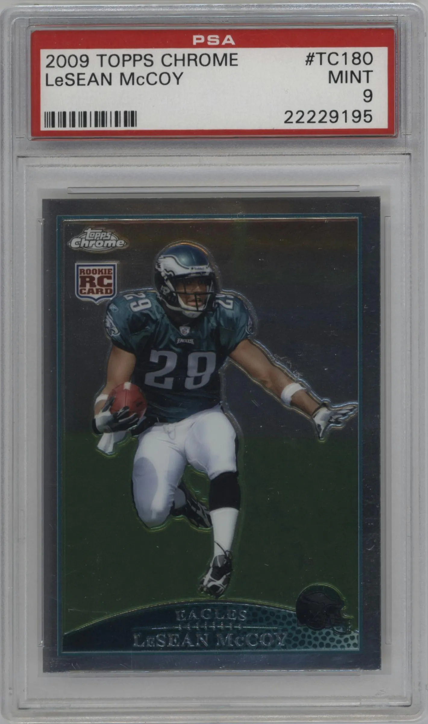2009 Topps Chrome LeSean McCoy #TC180 PSA 9