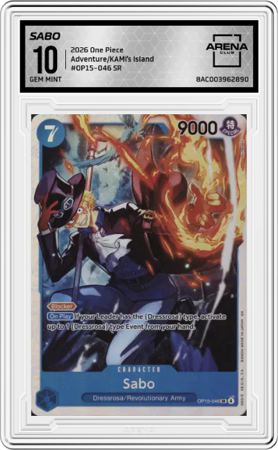 2026 One Piece Adventure/KAMI’s Island Sabo SR #OP15-046 SR ARENA CLUB 10
