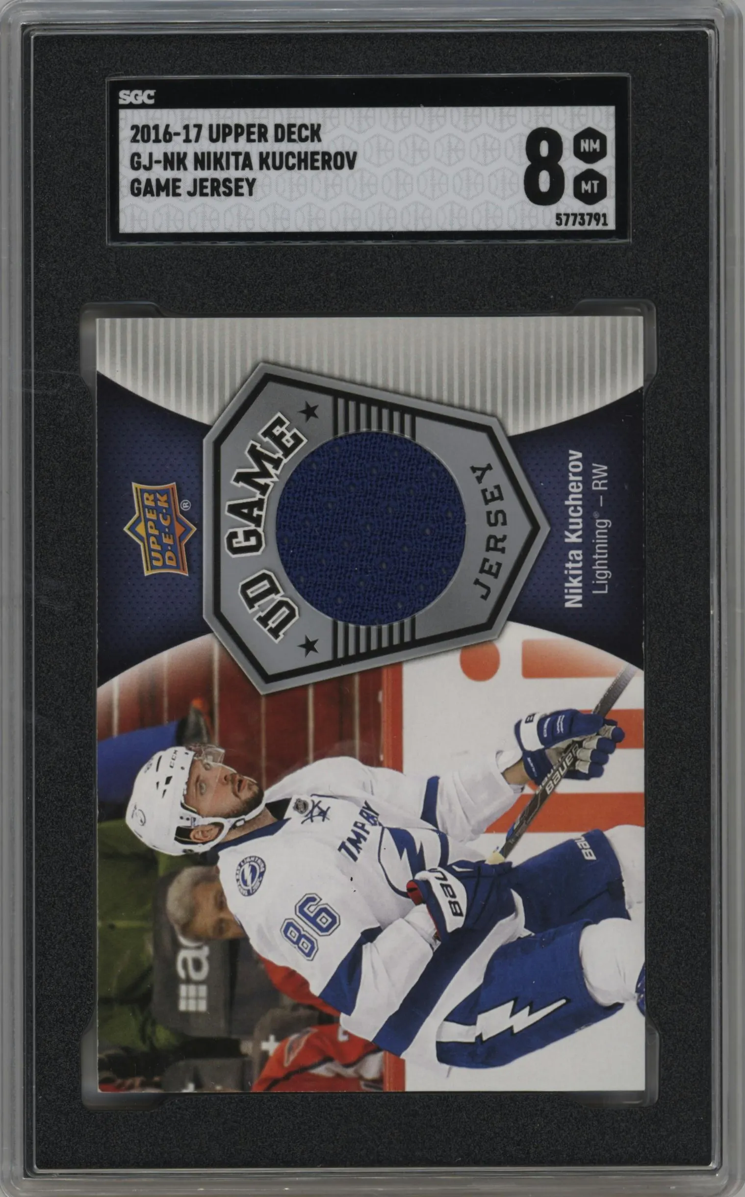 2016 Upper Deck Game Jrsy. Nikita Kucherov #GJ-NK SGC 8