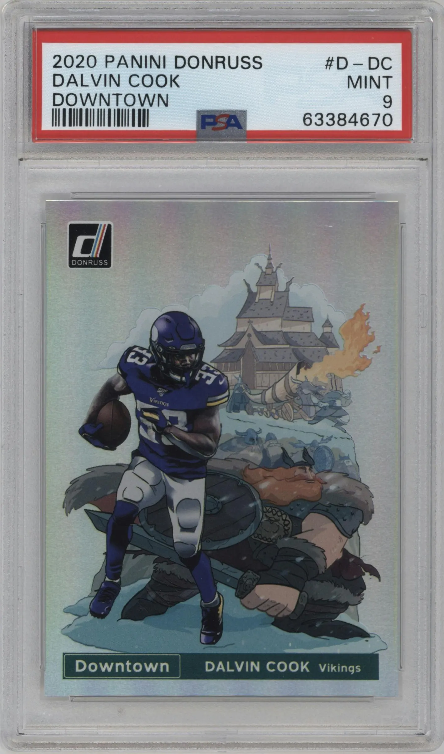 2020 Panini Donruss Downtown Dalvin Cook #D-DC PSA 9