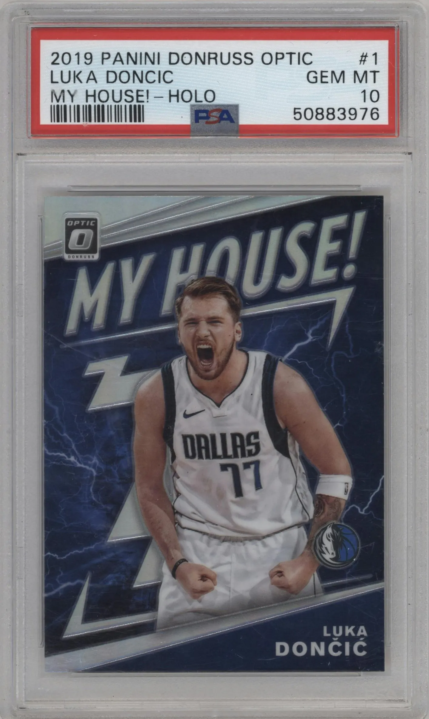 2019 Panini Donruss Optic My House! Luka Doncic Holo PSA 10