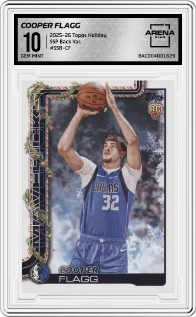 2025 Topps Holiday SSP Back Var. Cooper Flagg #SSB-CF ARENA CLUB 10