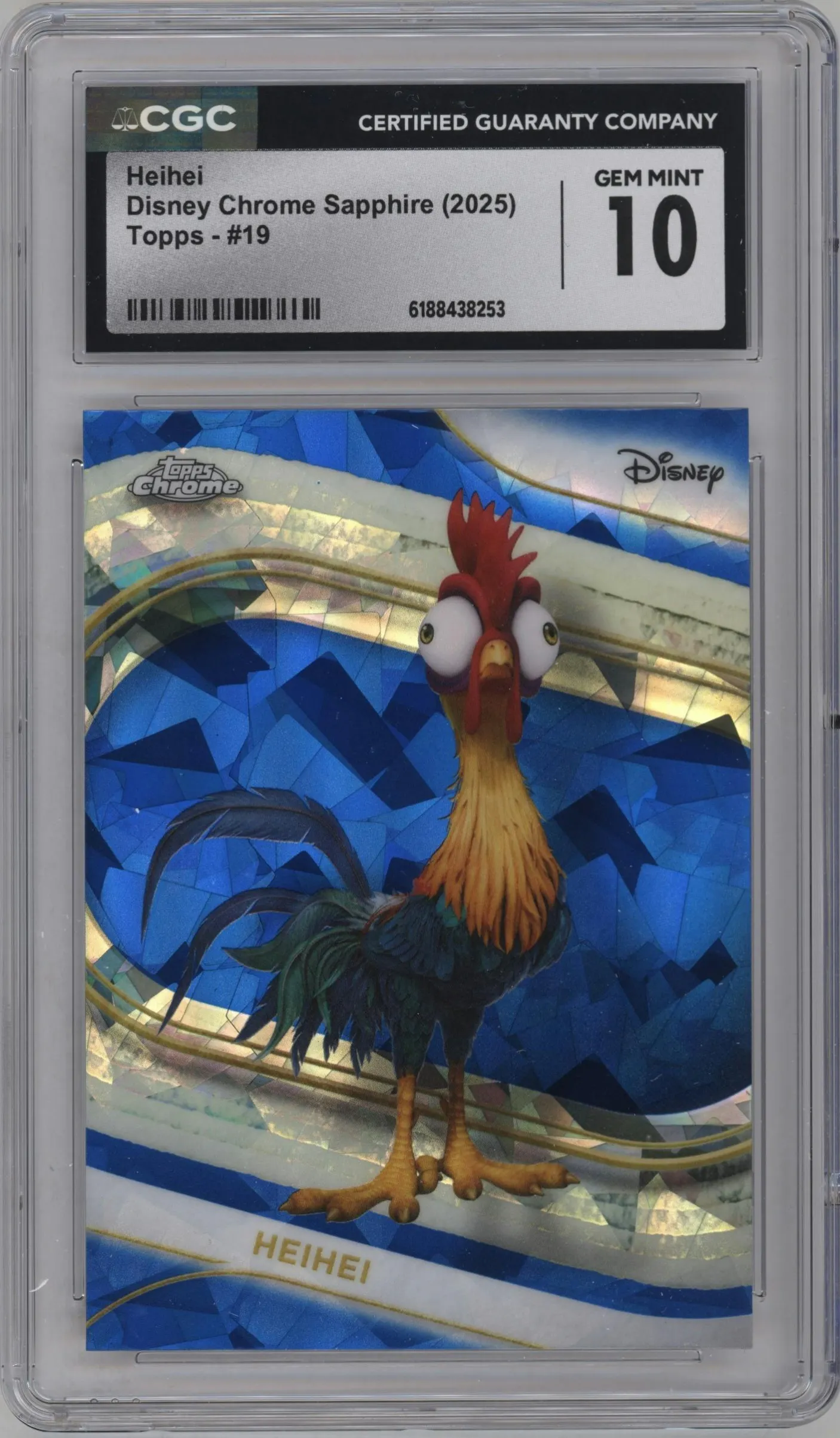 2025 Topps Chrome Sapphire Edition Disney Heihei #19 CGC 10