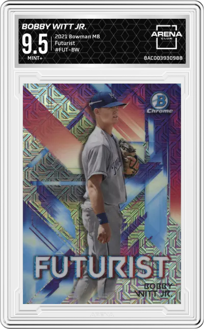2021 Bowman Mega Box Futurist Bobby Witt Jr. ARENA CLUB 9.5