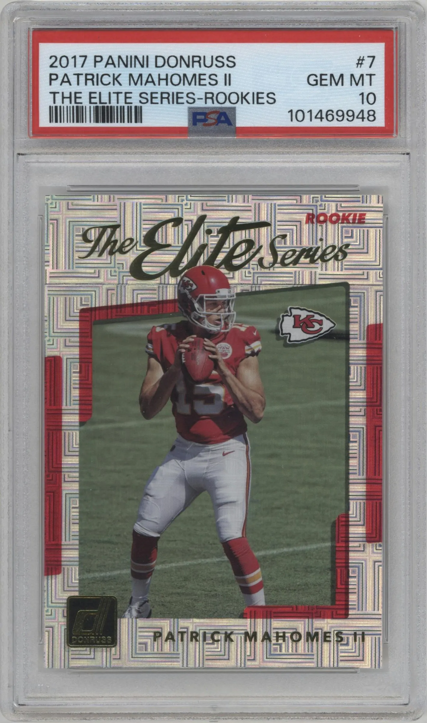 2017 Panini Donruss The Elite Series Rke. Patrick Mahomes II #7 PSA 10