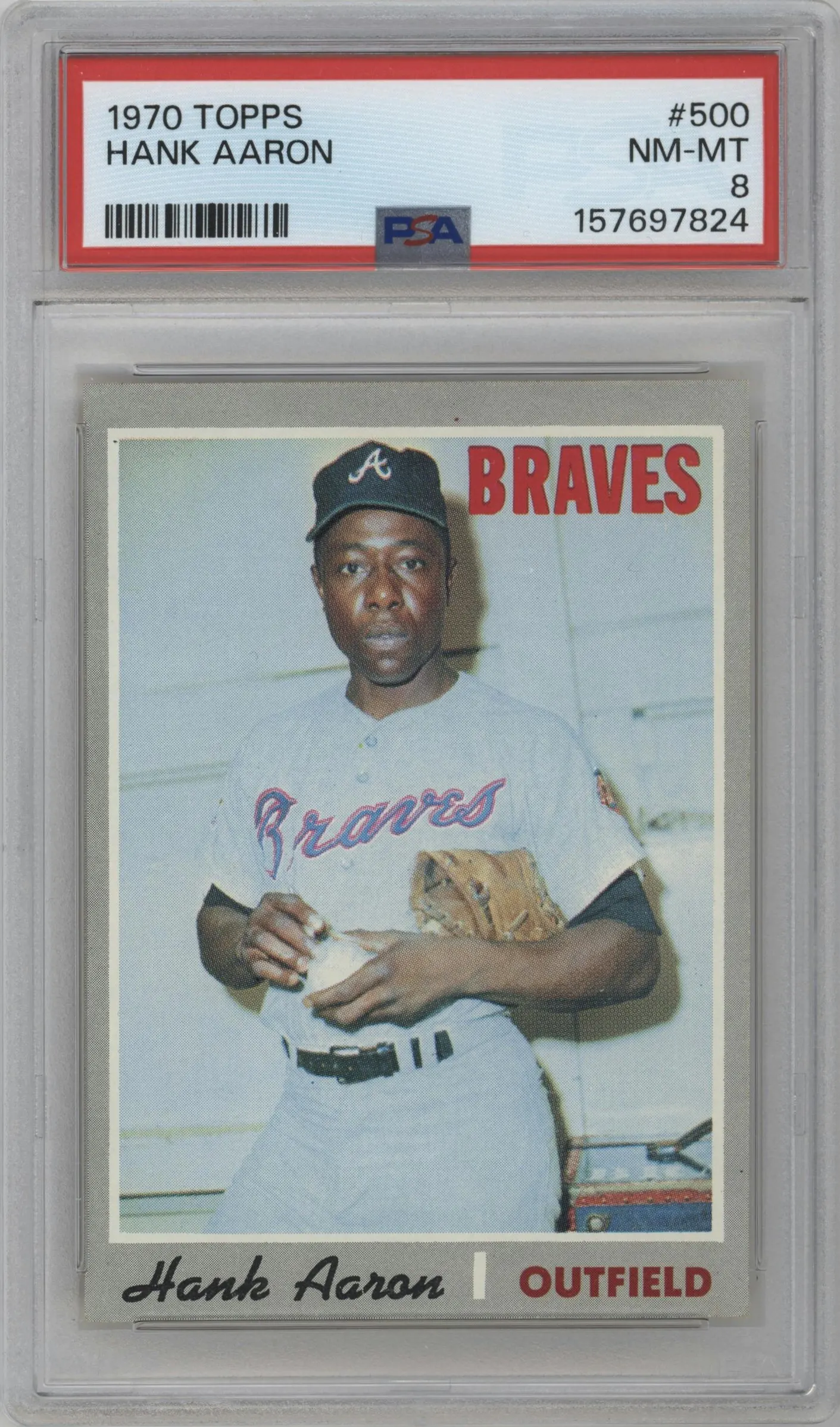 1970 Topps Hank Aaron #500 PSA 8