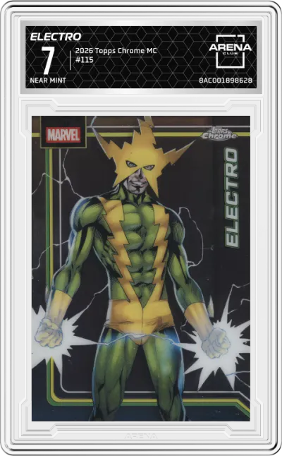 2026 Topps Chrome Marvel Comics Electro #115 ARENA CLUB 7