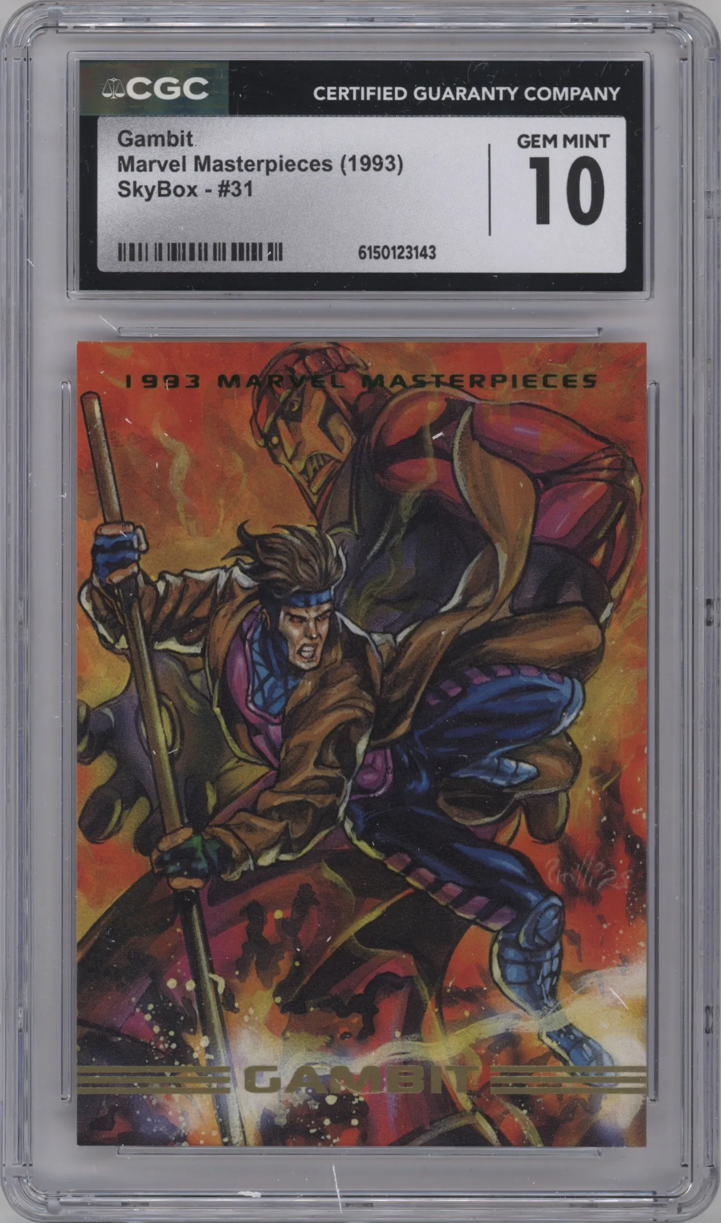 1993 SkyBox Marvel Masterpieces Gambit CGC 10