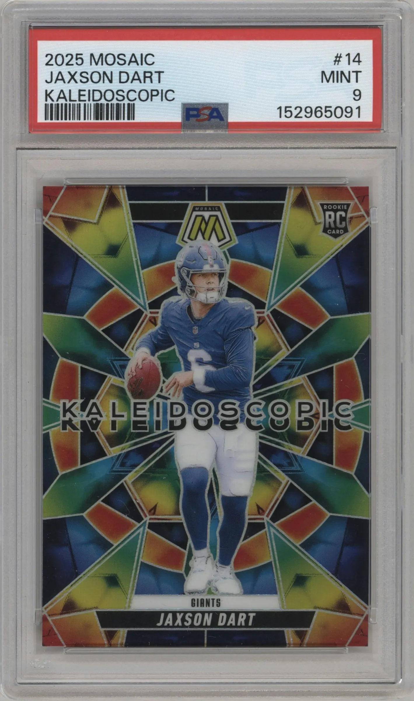 2025 Panini Mosaic Kaleidoscopic Jaxson Dart #14 PSA 9
