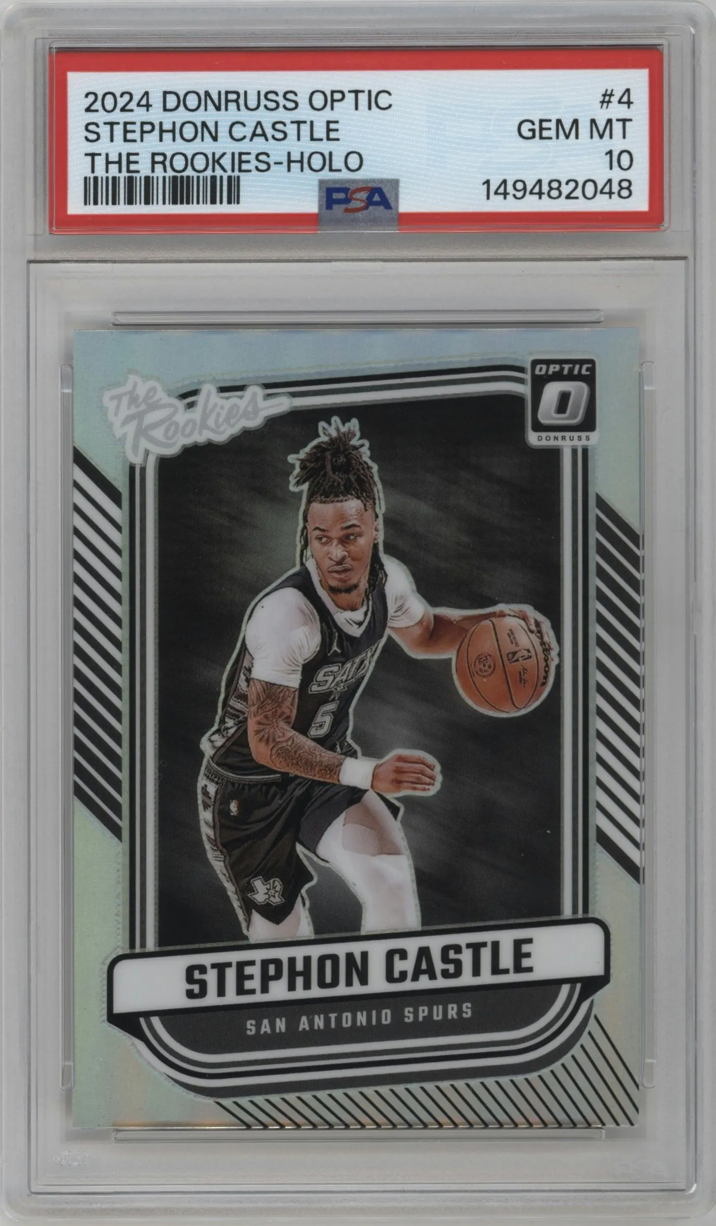 2024 Donruss Optic The Rookies Stephon Castle Holo #4 PSA 10