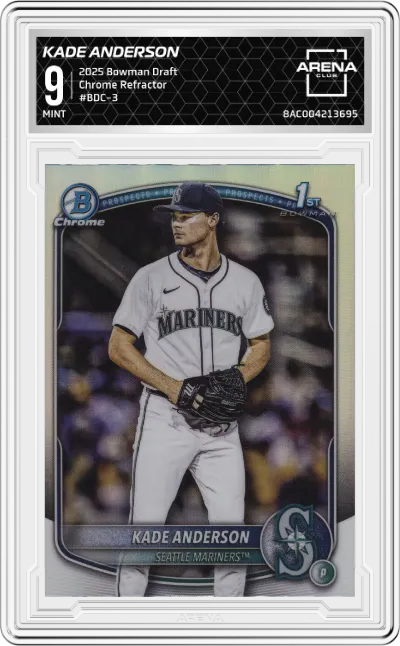 2025 Bowman Draft Chrome Kade Anderson Refractor #BDC-3 ARENA CLUB 9