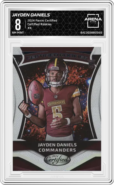 2024 Panini Certified Certified Rookies Jayden Daniels #4 ARENA CLUB 8
