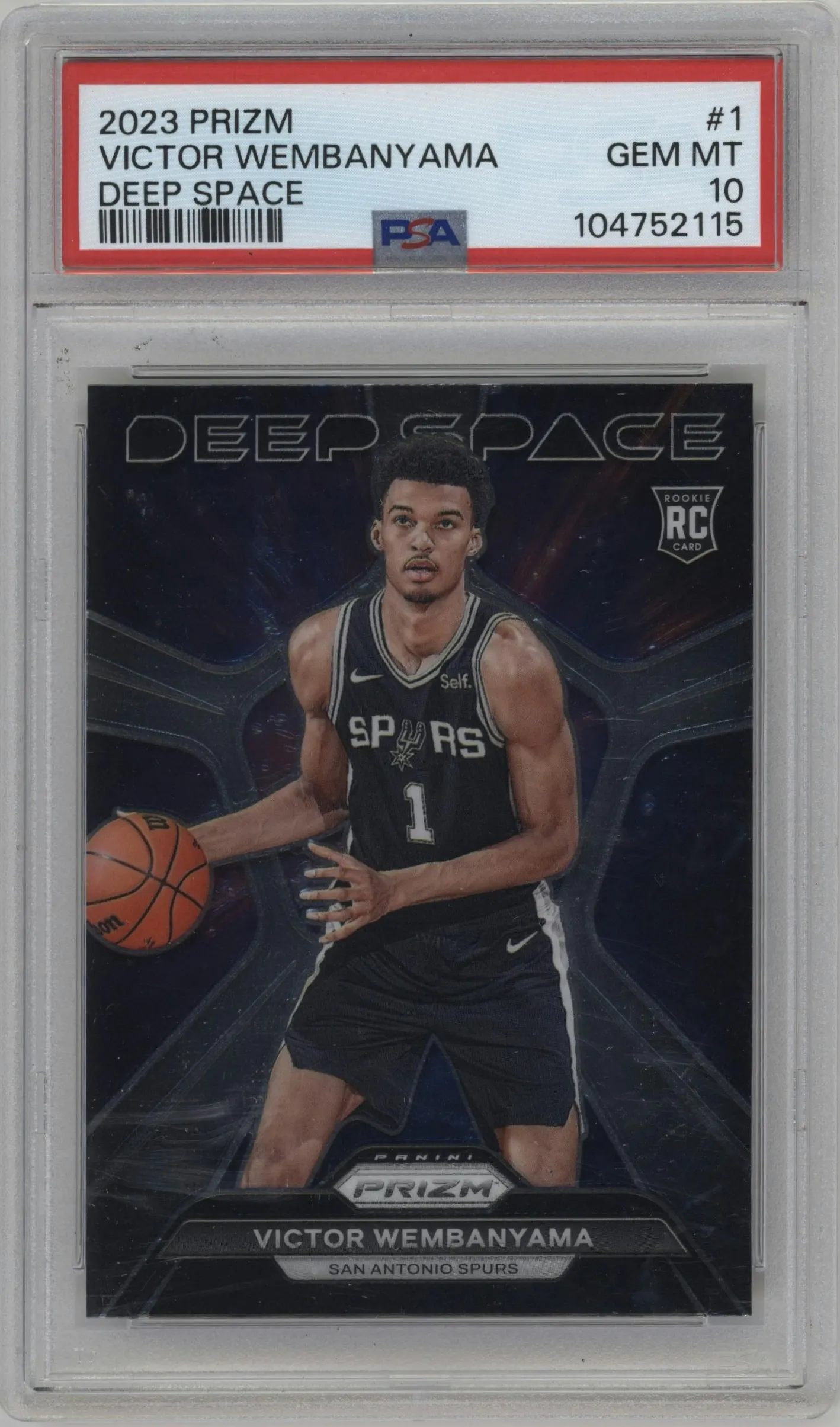 2023 Panini Prizm Deep Space Victor Wembanyama PSA 10