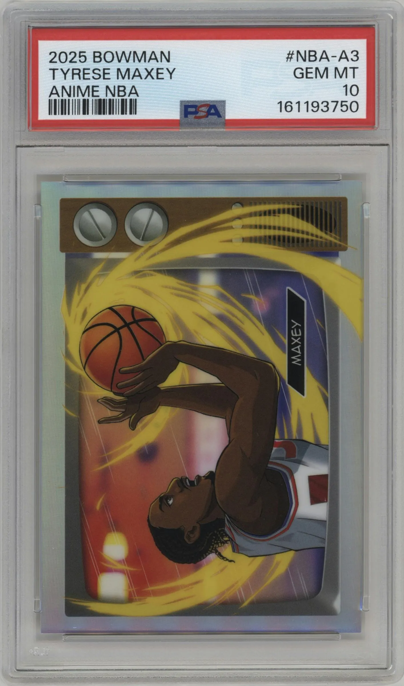 2025 Bowman Anime NBA Tyrese Maxey #NBA-A3 PSA 10