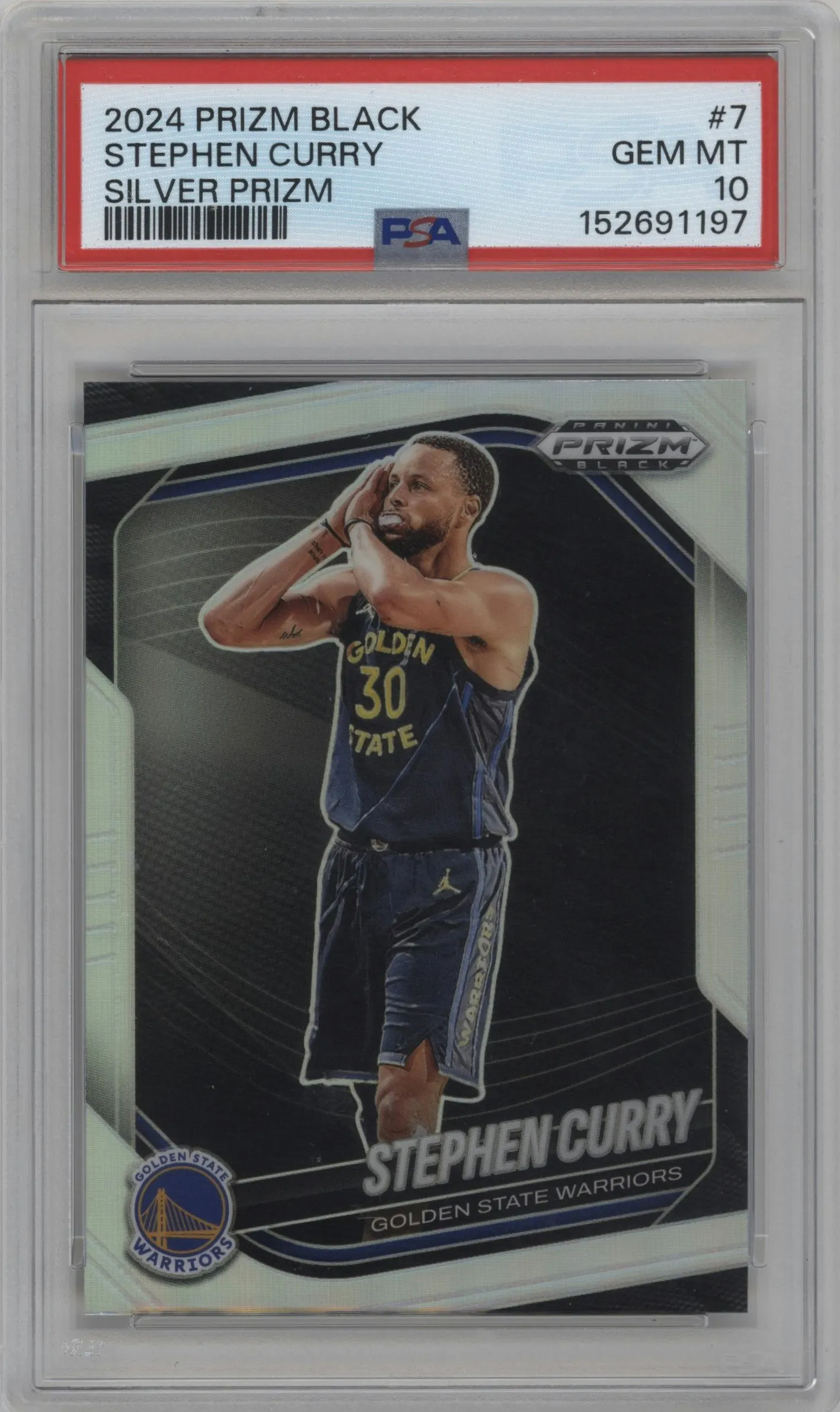 2024 Panini Prizm Black Stephen Curry Silver #7 PSA 10