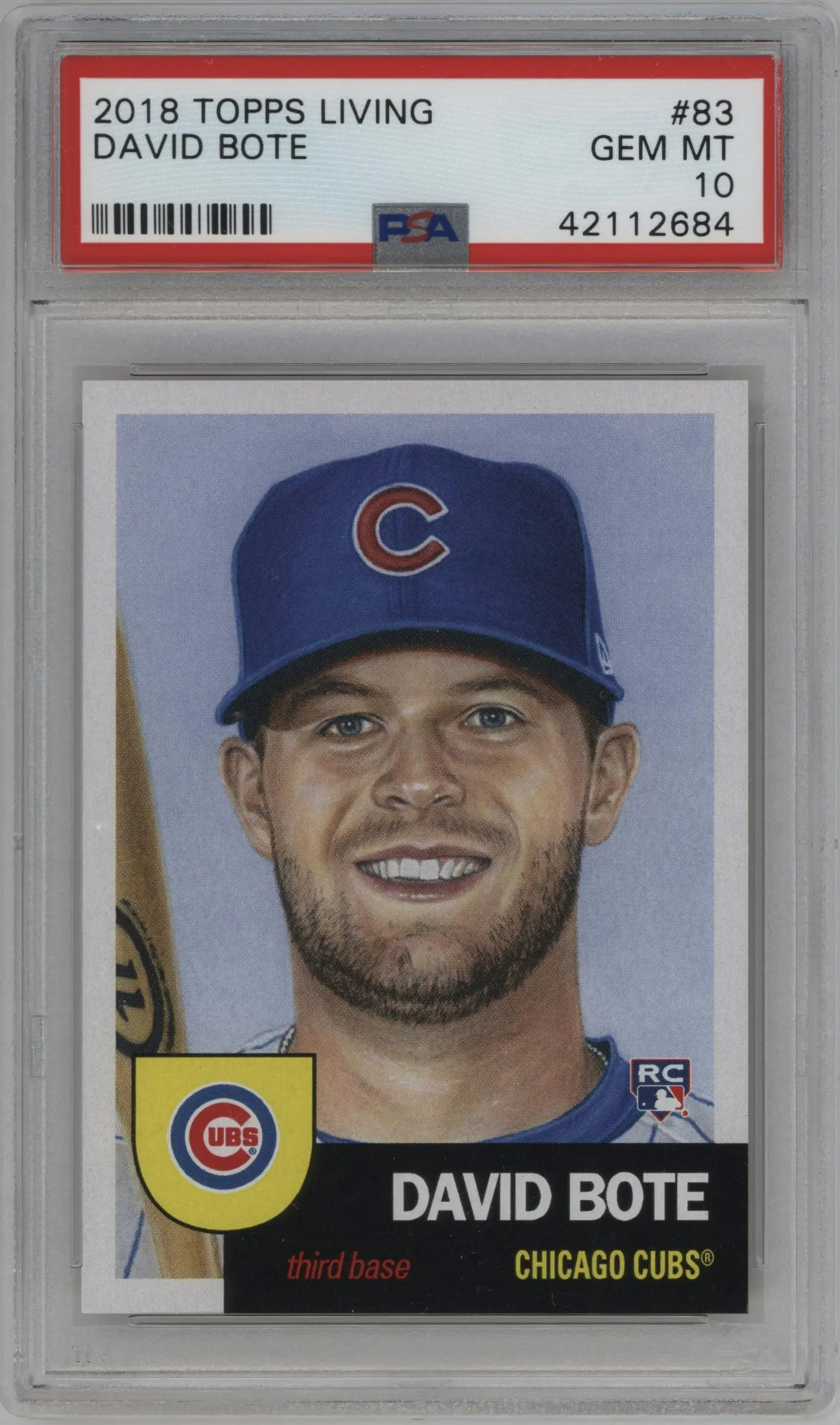 2018 Ultimate Topps Living Set 2018 David Bote #83 PSA 10