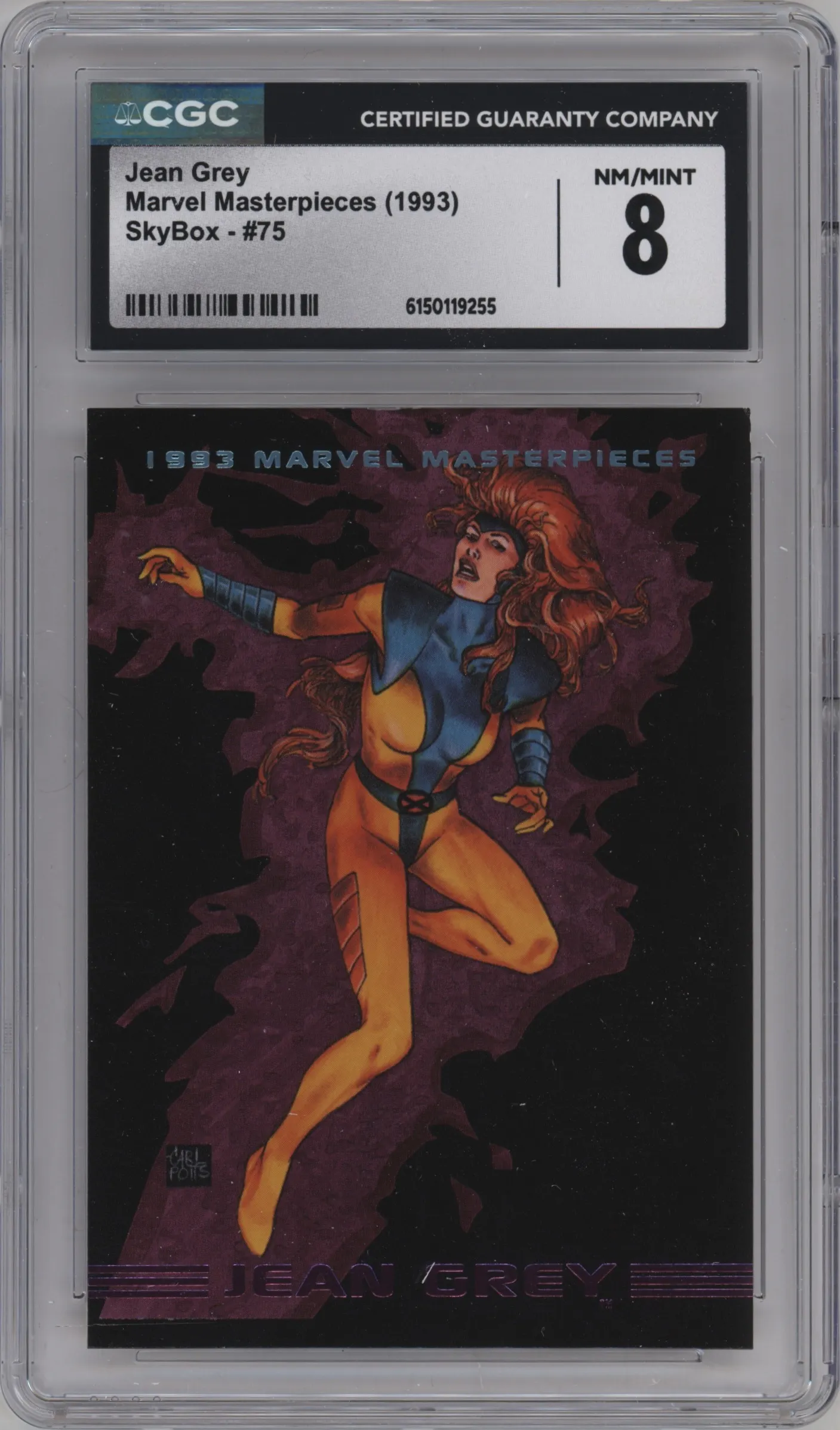 1993 SkyBox Marvel Masterpieces Jean Grey CGC 8