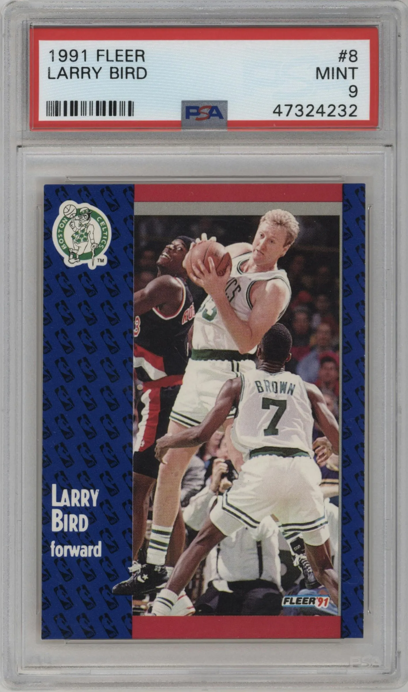 1991 Fleer Larry Bird #8 PSA 9