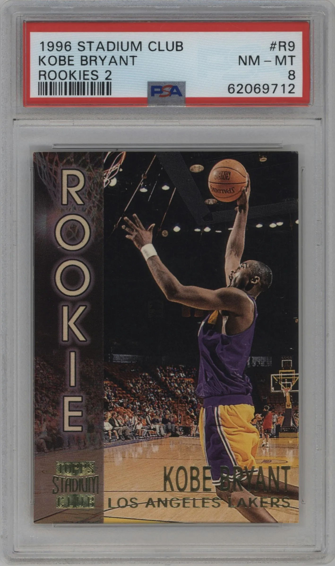 1996 Stadium Club Rookies II Kobe Bryant #R9 PSA 8