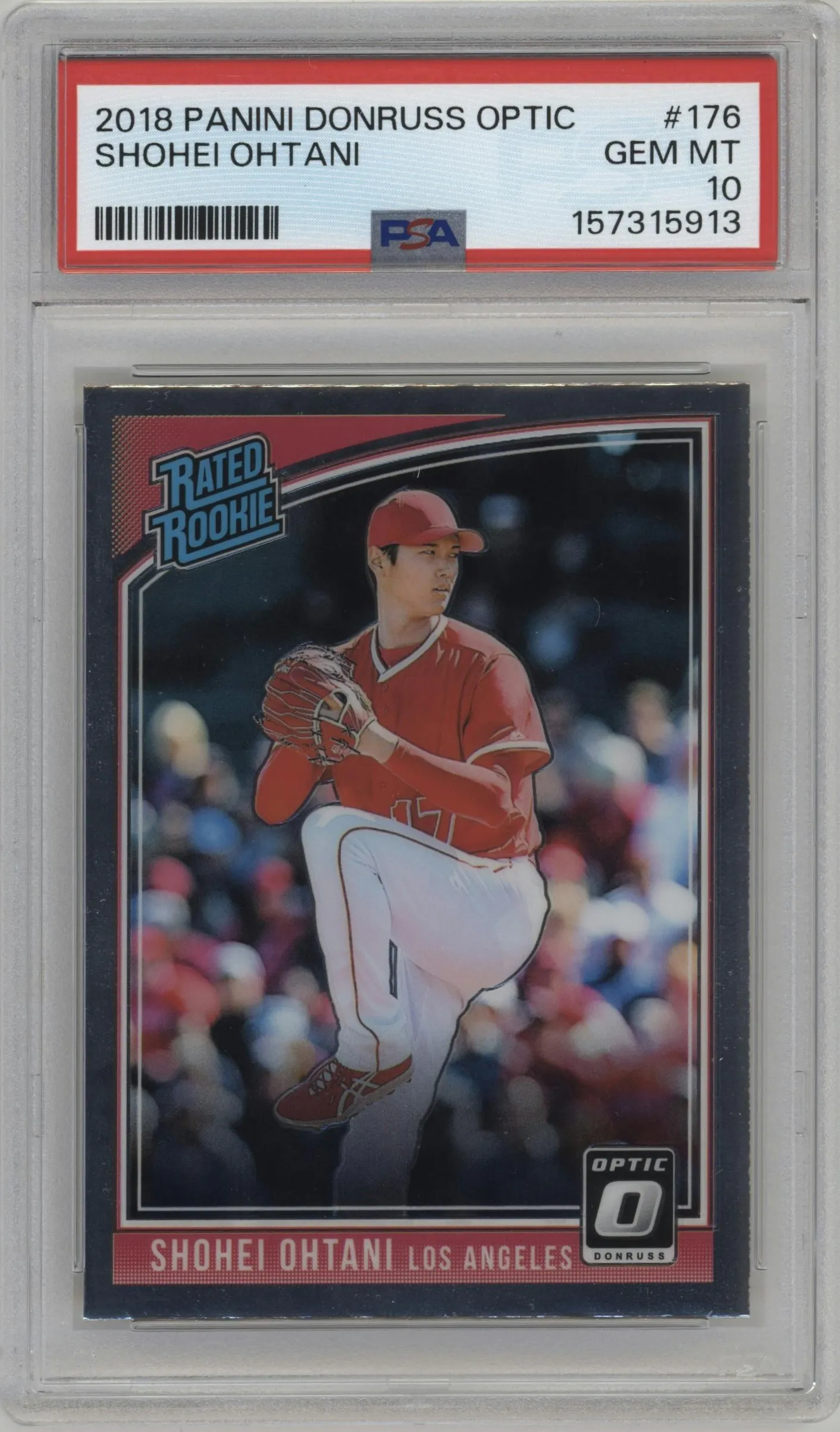 2018 Panini Donruss Optic Rated Rookie Shohei Ohtani #176 PSA 10