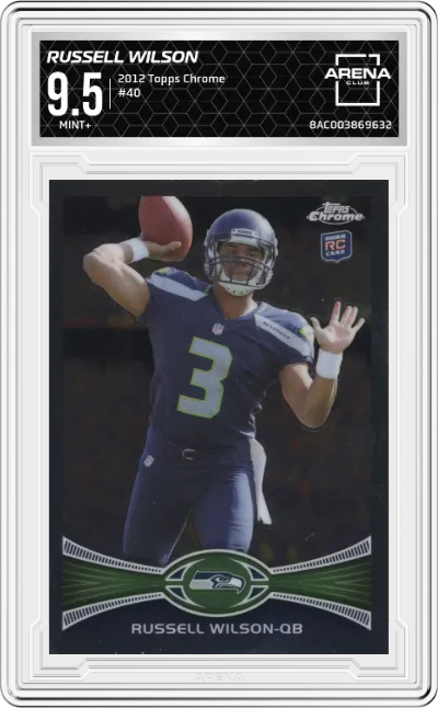 2012 Topps Chrome Russell Wilson #40 ARENA CLUB 9.5