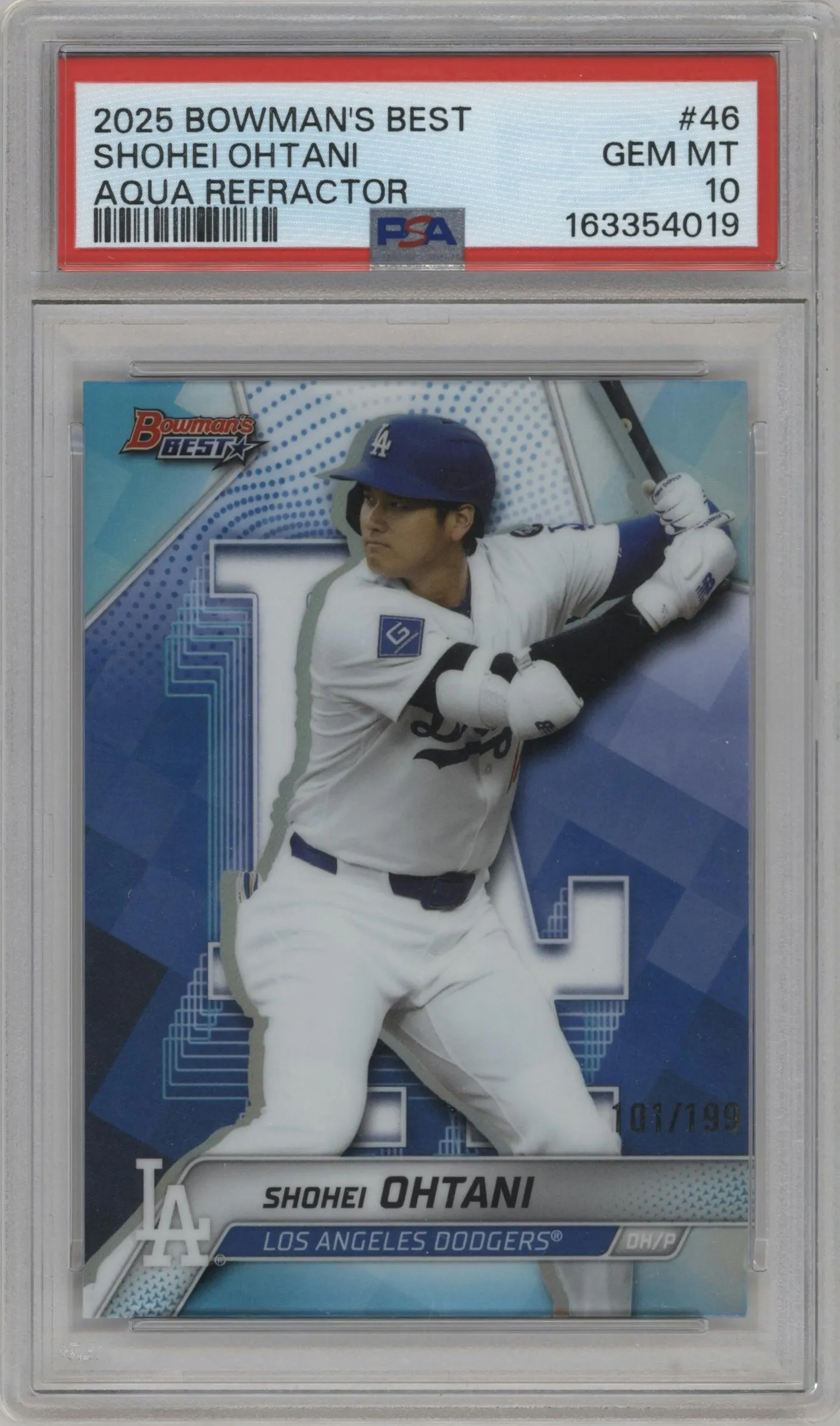 2025 Bowman's Best Shohei Ohtani Aqua Lava Refractor #46 PSA 10