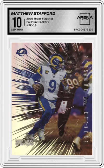 2026 Topps Flagship Pressure Cookers Matthew Stafford #PC-19 ARENA CLUB 10