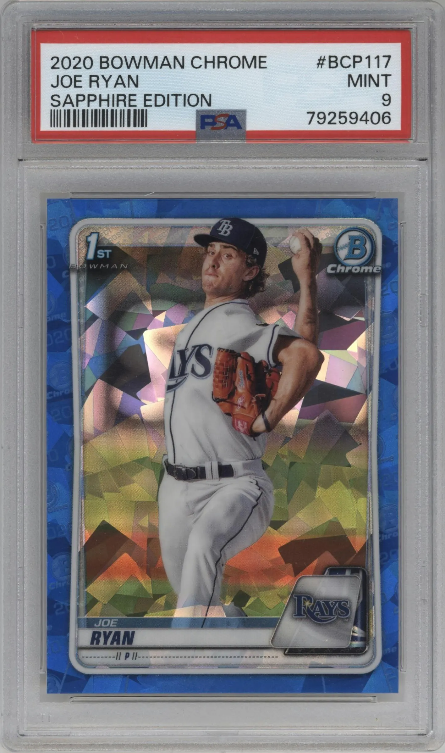 2020 Bowman Sapphire Edition Chr.Pros. Joe Ryan #BCP-117 PSA 9