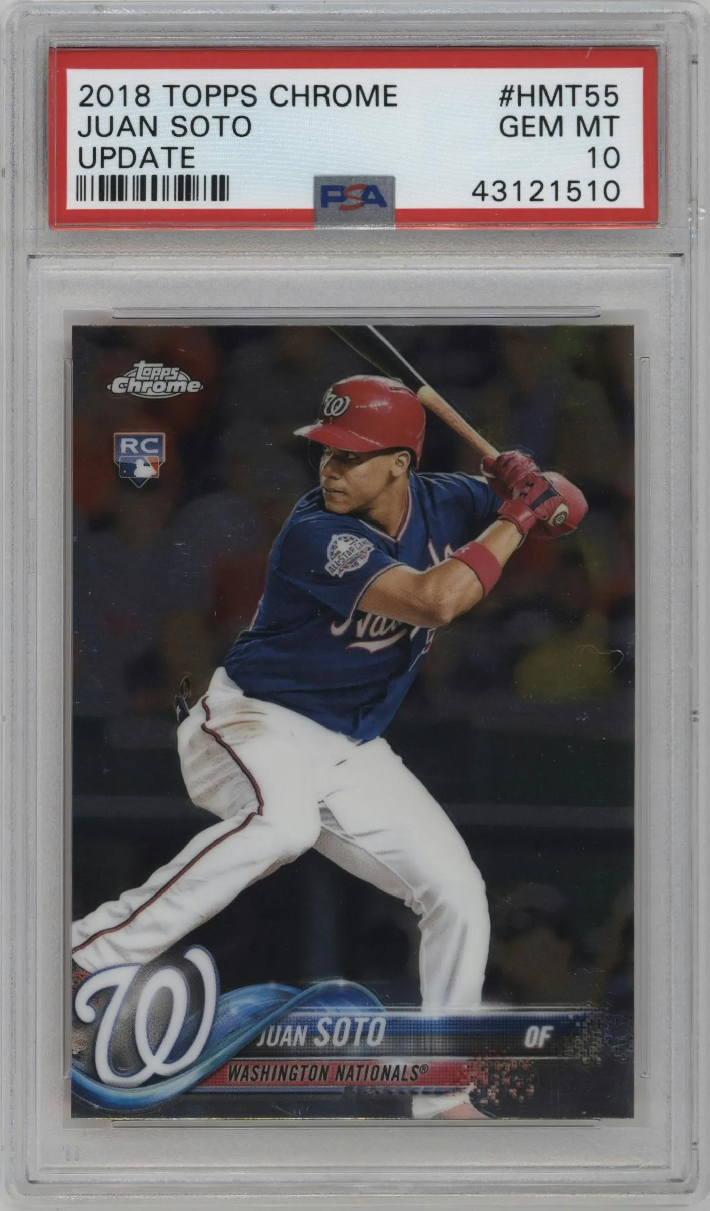 2018 Topps Chrome Update Juan Soto PSA 10