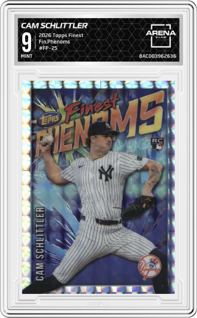 2026 Topps Finest Fin.Phenoms Cam Schlittler #FP-25 ARENA CLUB 9