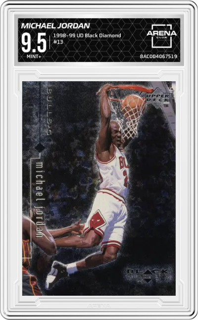 1998 Upper Deck Black Diamond Michael Jordan #13 ARENA CLUB 9.5