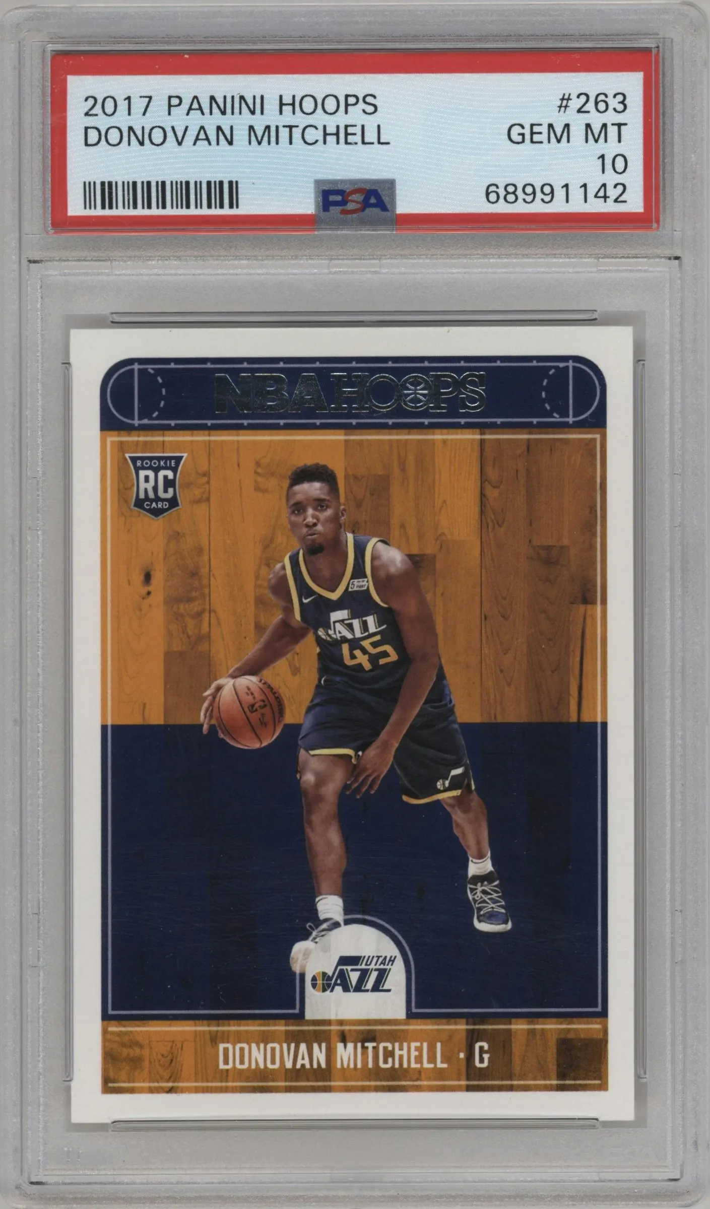 2017 Panini NBA Hoops Donovan Mitchell #263 PSA 10