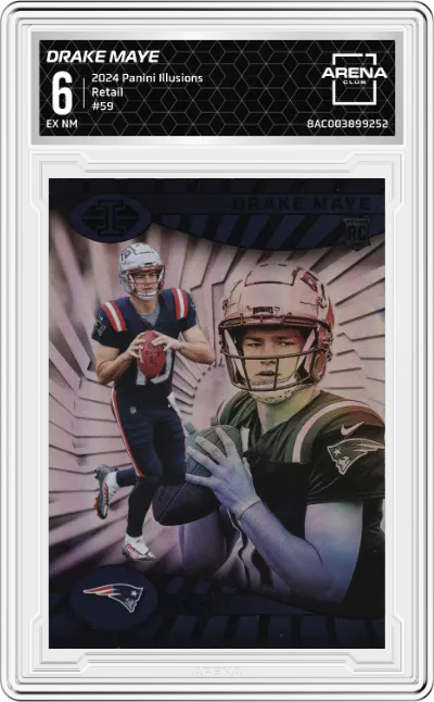2024 Panini Illusions Drake Maye Retail #59 ARENA CLUB 6