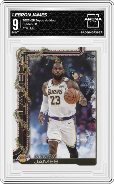 2025 Topps Holiday Hidden Elf LeBron James #HE-LBJ ARENA CLUB 9
