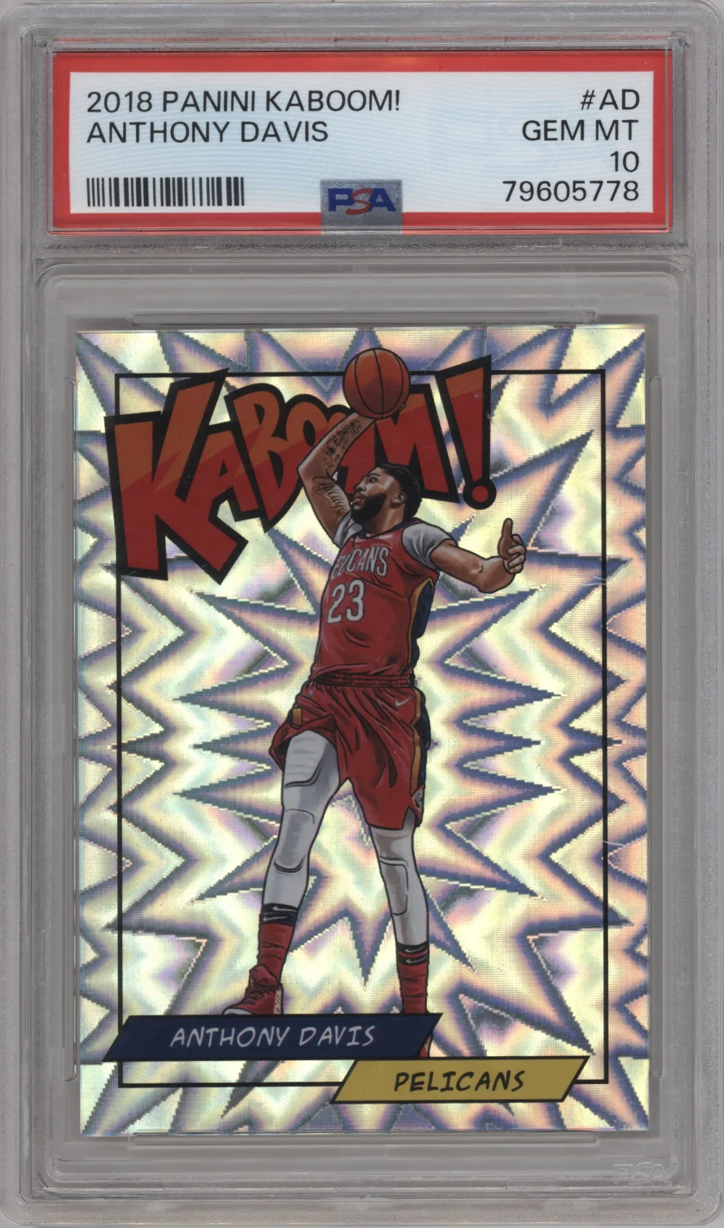 2018 Panini Kaboom Rewards Multi-Sport Anthony Davis #K-AD PSA 10