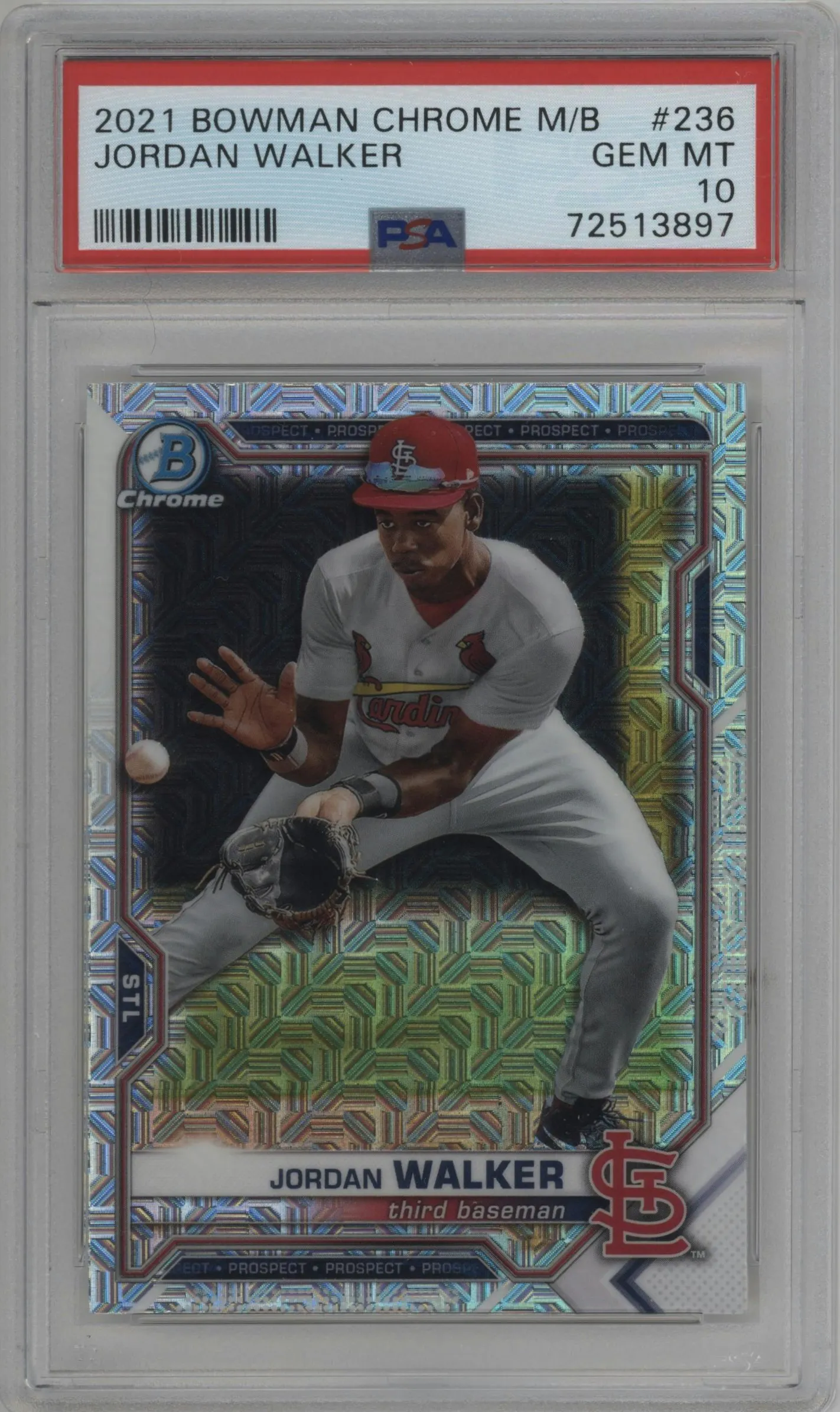 2021 Bowman Chrome Mega Box Jordan Walker #BCP-236 PSA 10
