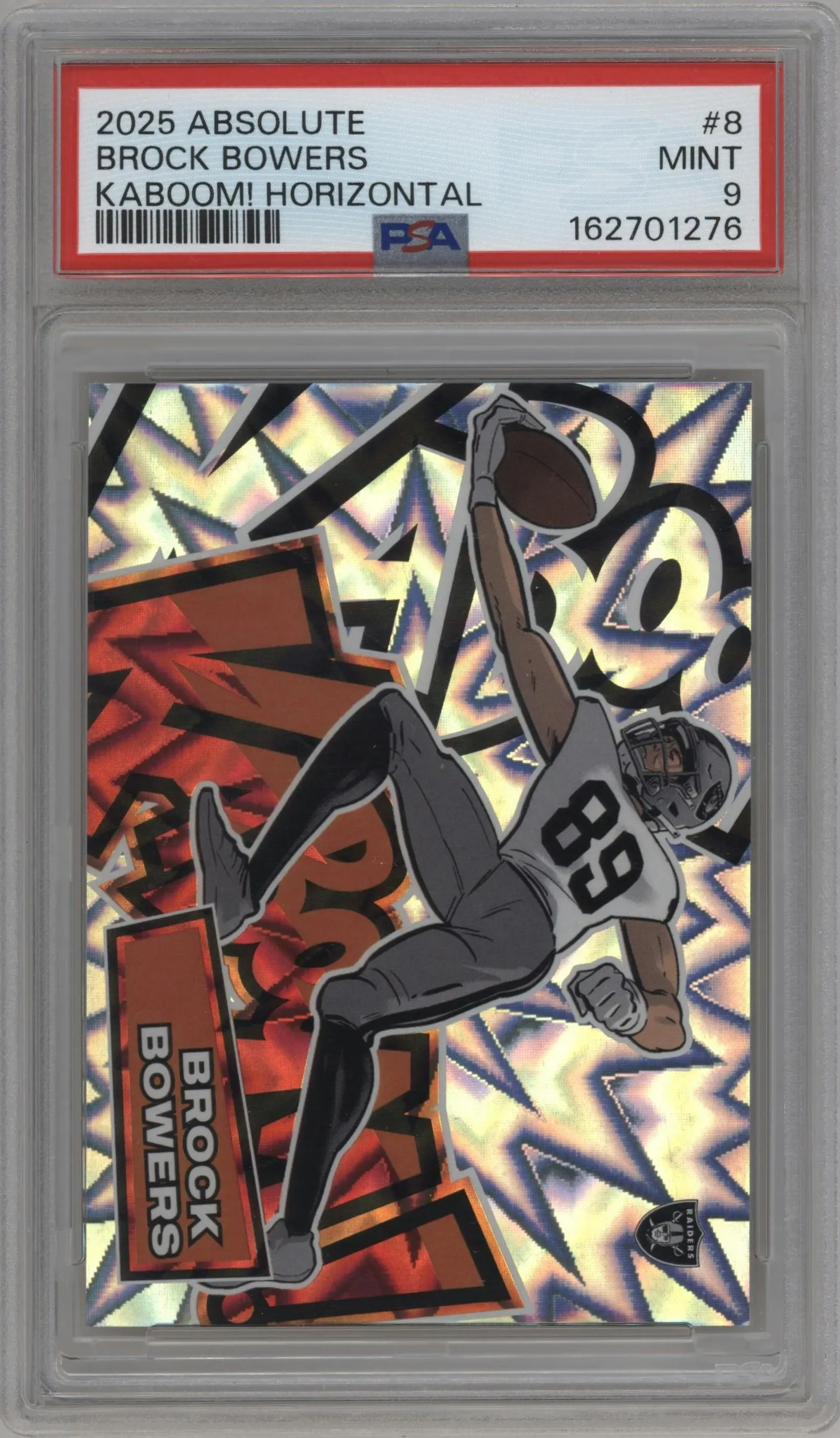 2025 Panini Absolute Kaboom Horizontal Brock Bowers #8 PSA 9