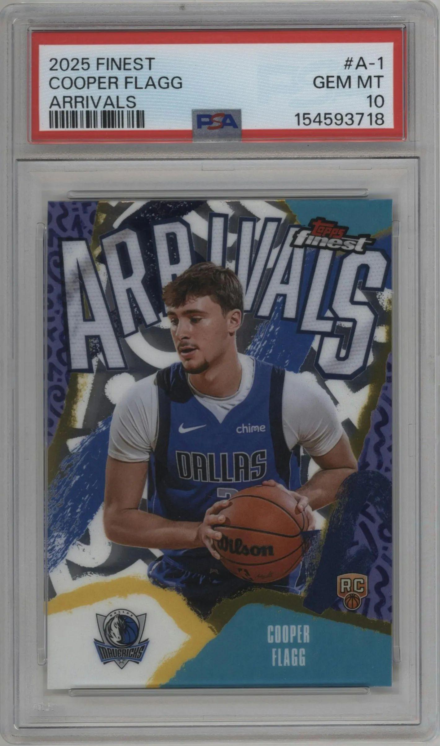 2025 Finest Arrivals Cooper Flagg #A-1 PSA 10