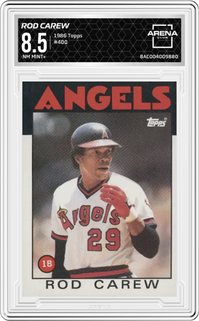 1986 Topps Rod Carew #400 ARENA CLUB 8.5