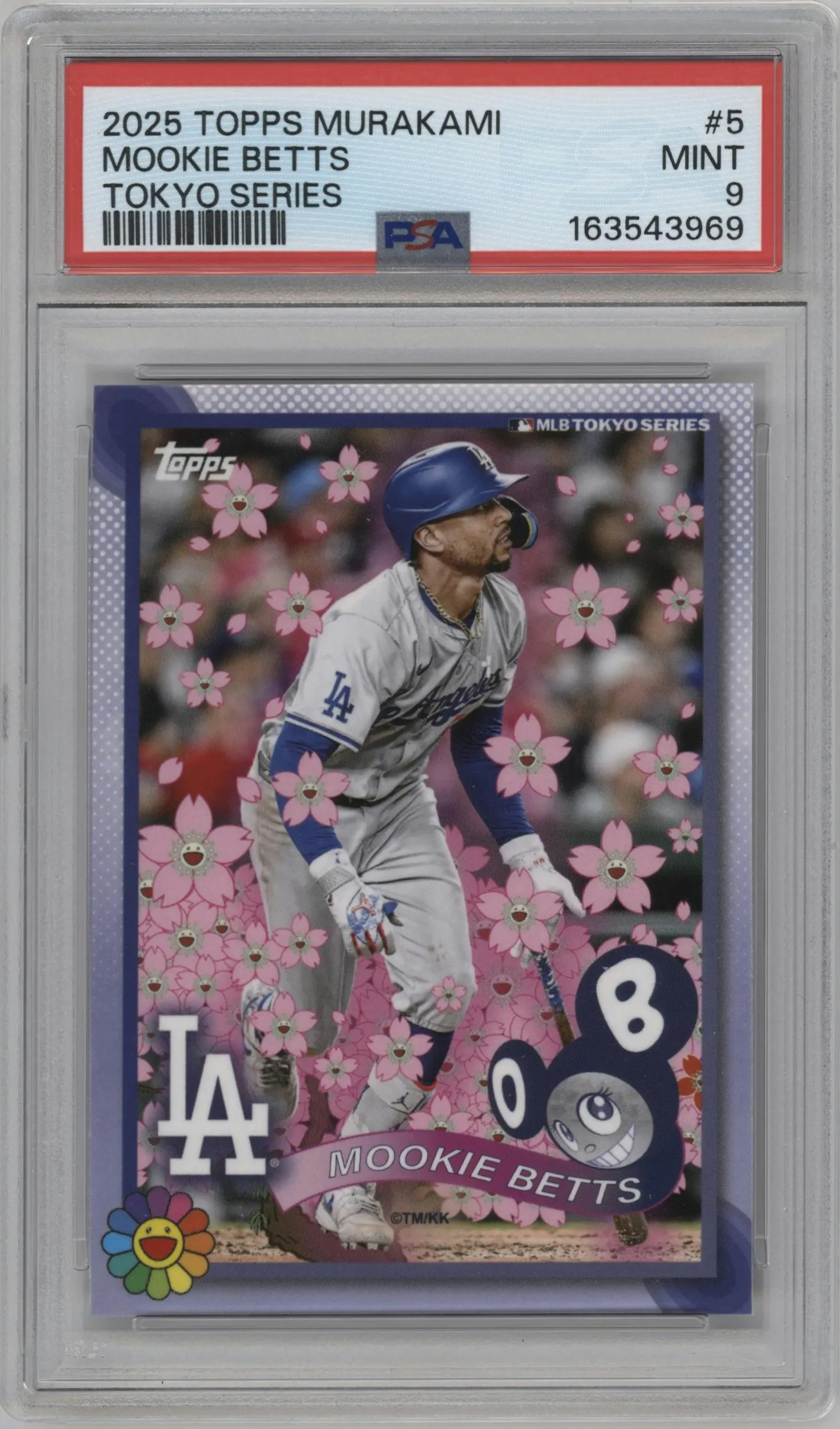 2025 Topps MLB World Tour Tokyo Series Takashi Murakami Complex Exclusive Mookie Betts #5 PSA 9